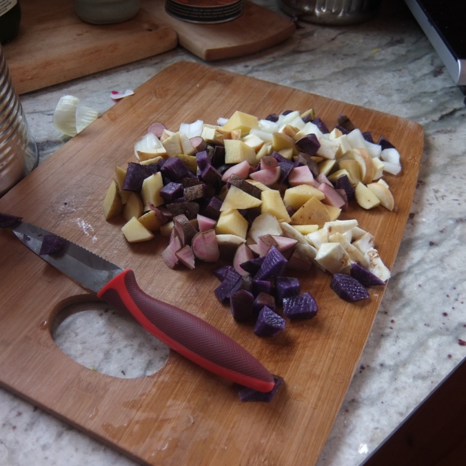 Root Vegetables--smitten with purple potatoes